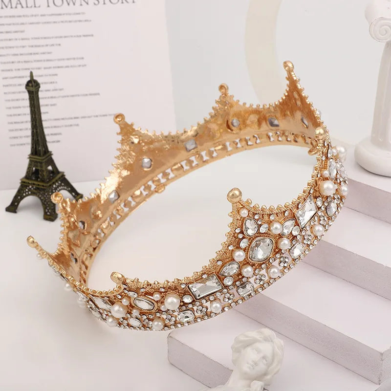 Women'S Elegant Crown Alloy Inlay Rhinestones Crown