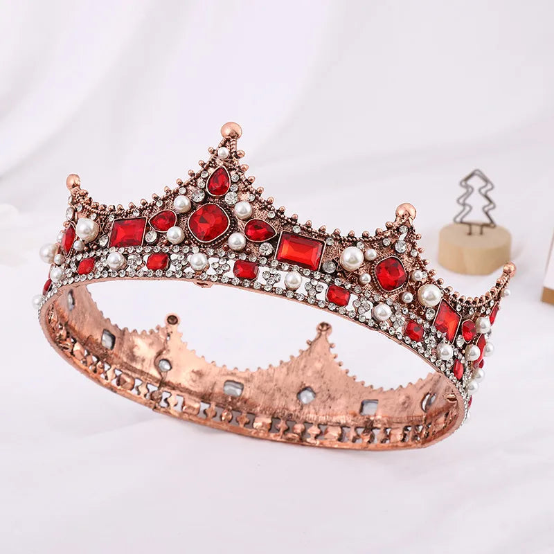 Women'S Elegant Crown Alloy Inlay Rhinestones Crown