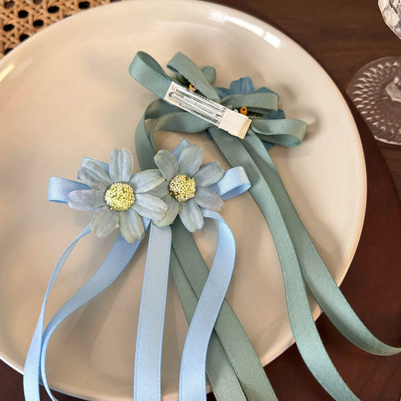 Women'S Elegant Flower Cloth Hair Clip