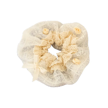 Women'S Elegant Flower Lace Cloth Hair Tie