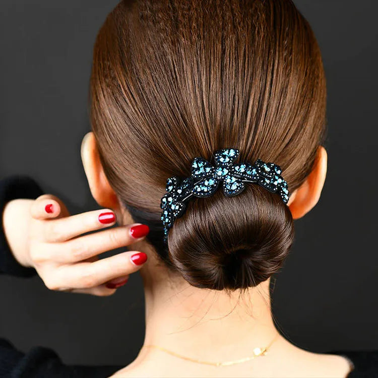 Women'S Elegant Flower Rhinestone Hair Clip