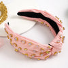Women'S Elegant Glam Cute Solid Color Plastic Fabric Inlay Rhinestones Hair Band