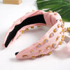 Women'S Elegant Glam Cute Solid Color Plastic Fabric Inlay Rhinestones Hair Band