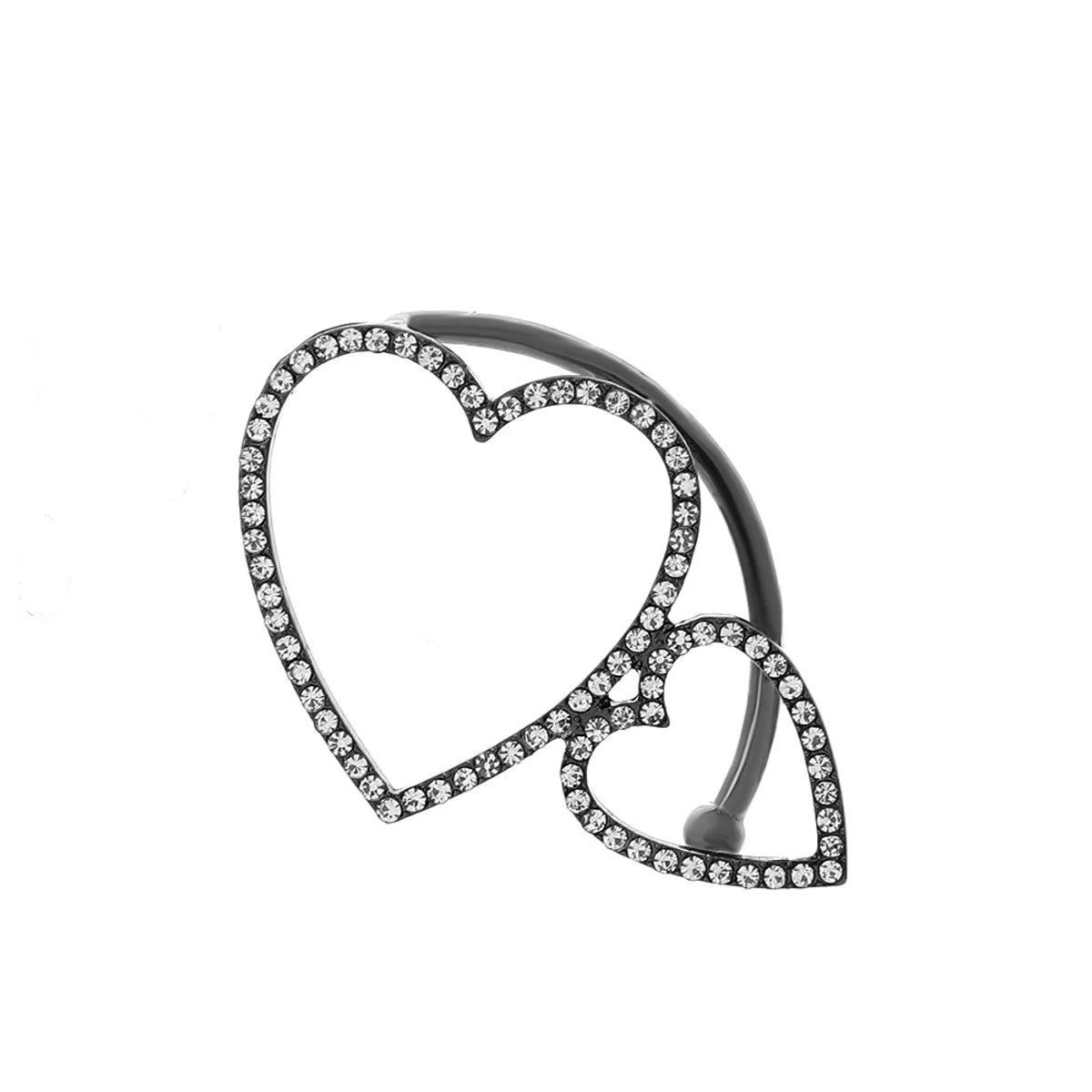 Wholesale Jewelry Elegant Heart Alloy Rhinestones Inlay Earrings