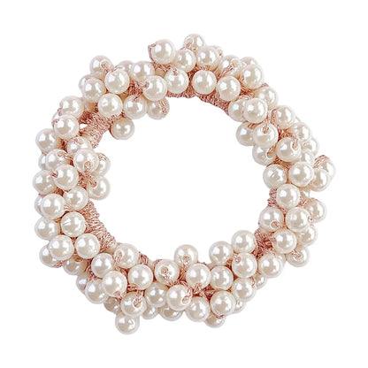 Women'S Elegant Lady Geometric Artificial Pearl Hair Tie