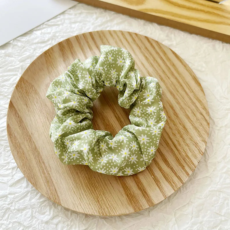 Women'S Elegant Lady Plaid Cloth Hair Tie