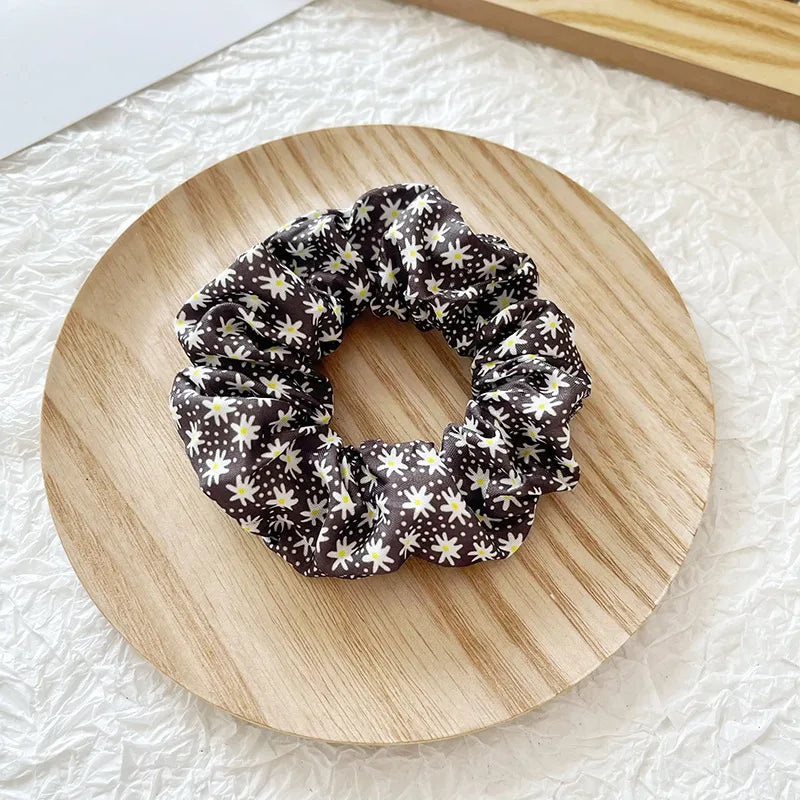 Women'S Elegant Lady Plaid Cloth Hair Tie