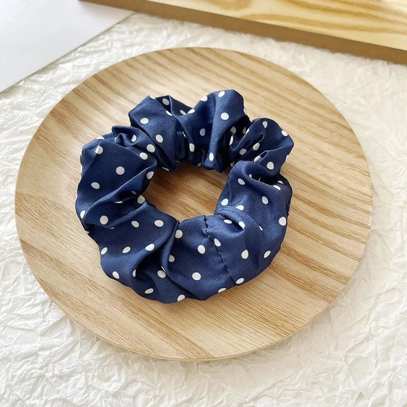 Women'S Elegant Lady Plaid Cloth Hair Tie