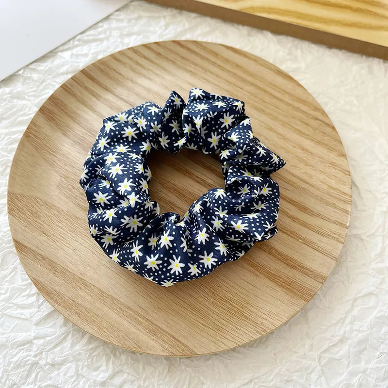 Women'S Elegant Lady Plaid Cloth Hair Tie