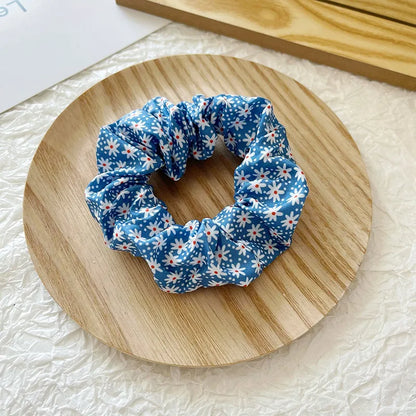 Women'S Elegant Lady Plaid Cloth Hair Tie