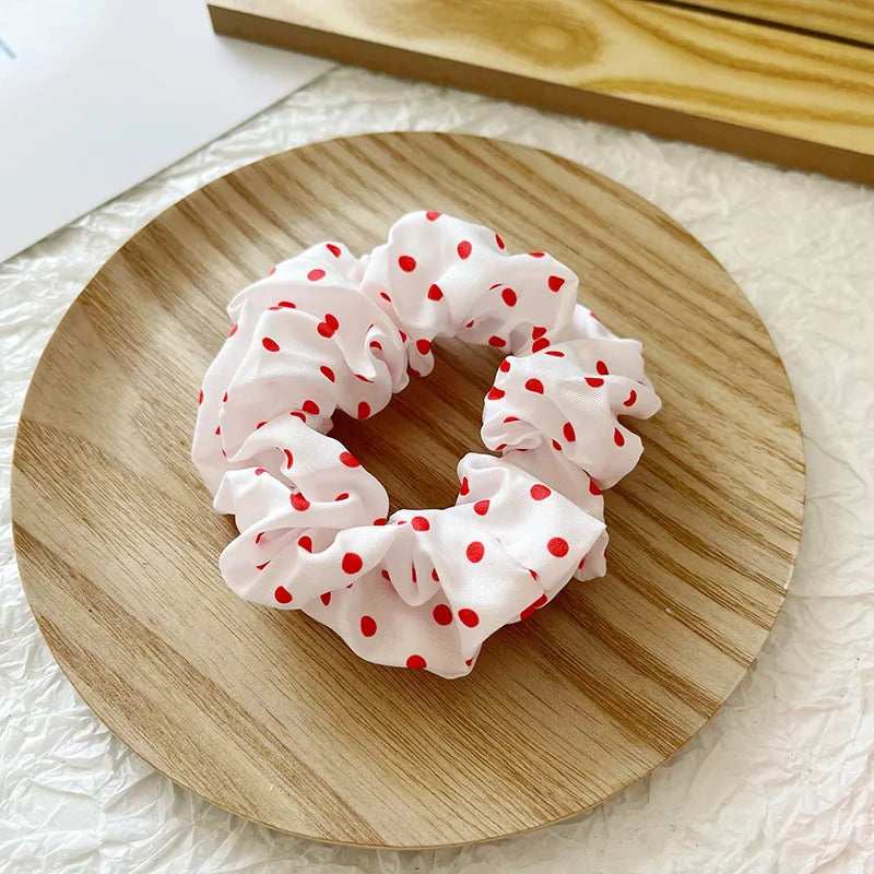 Women'S Elegant Lady Plaid Cloth Hair Tie