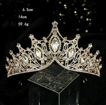 Women'S Elegant Lady Streetwear Crown Alloy Inlay Artificial Crystal Rhinestones Crown