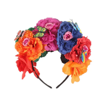 Women'S Elegant Lady Streetwear Flower Cloth Polyester Epoxy Hair Band