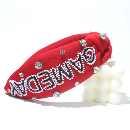 Women'S Elegant Lady Streetwear Geometric Imitation Pearl Cloth Seed Bead Hair Band