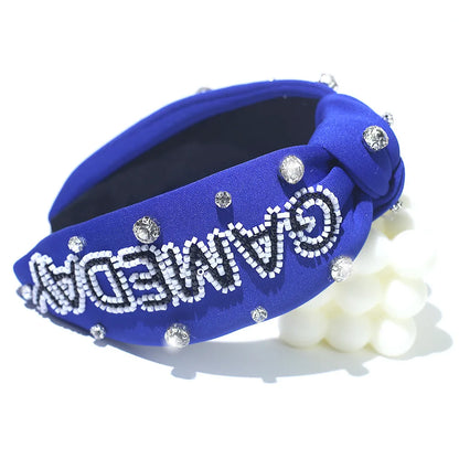 Women'S Elegant Lady Streetwear Geometric Imitation Pearl Cloth Seed Bead Hair Band