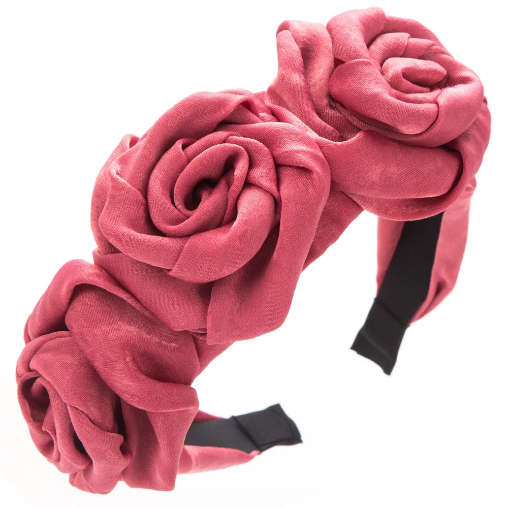 Women'S Elegant Modern Style Color Block Alloy Cloth Flowers Hair Band