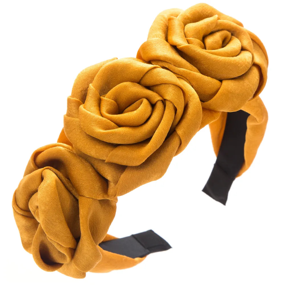 Women'S Elegant Modern Style Color Block Alloy Cloth Flowers Hair Band