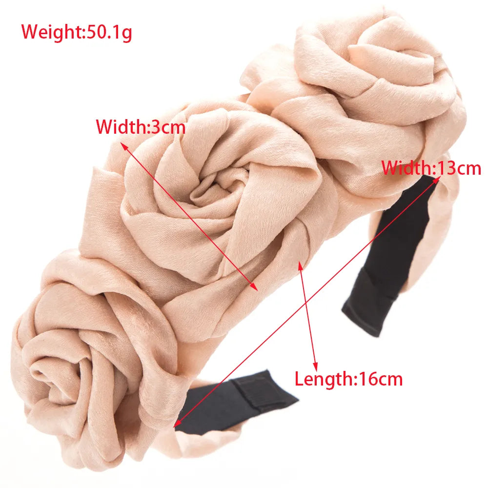 Women'S Elegant Modern Style Color Block Alloy Cloth Flowers Hair Band