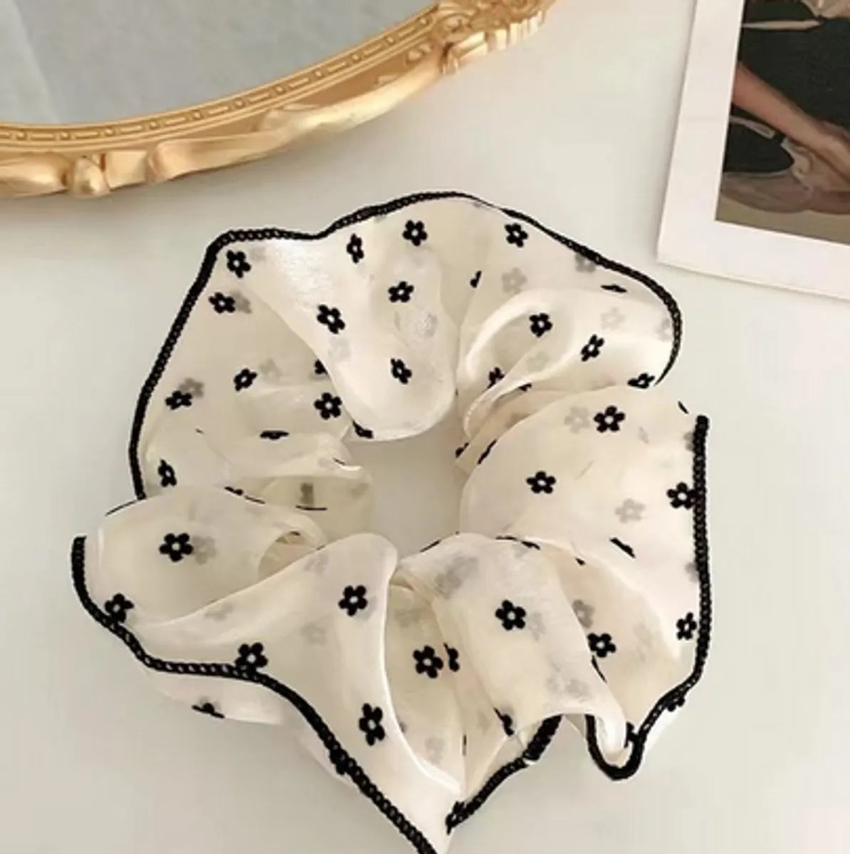 Women'S Elegant Polka Dots Nylon Hair Tie