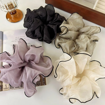 Women'S Elegant Romantic Solid Color Chiffon Hair Tie