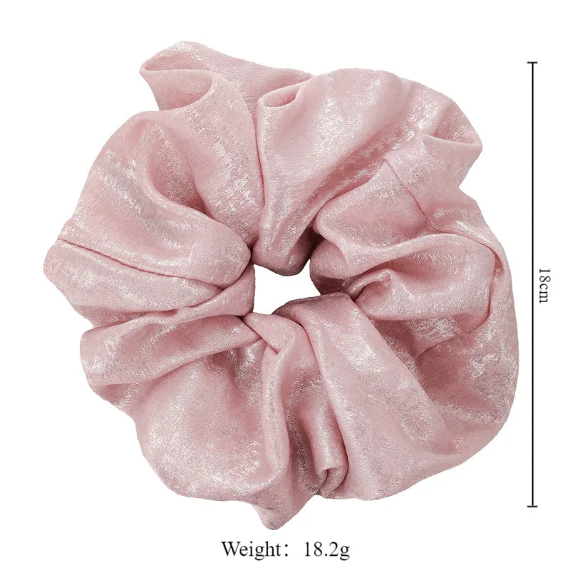 Women'S Elegant Shiny Solid Color Cloth Hair Tie