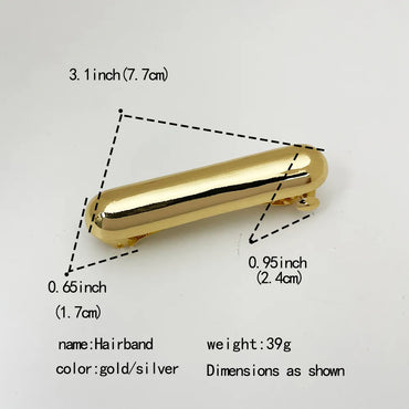 Women'S Elegant Simple Style Solid Color Alloy Hair Clip