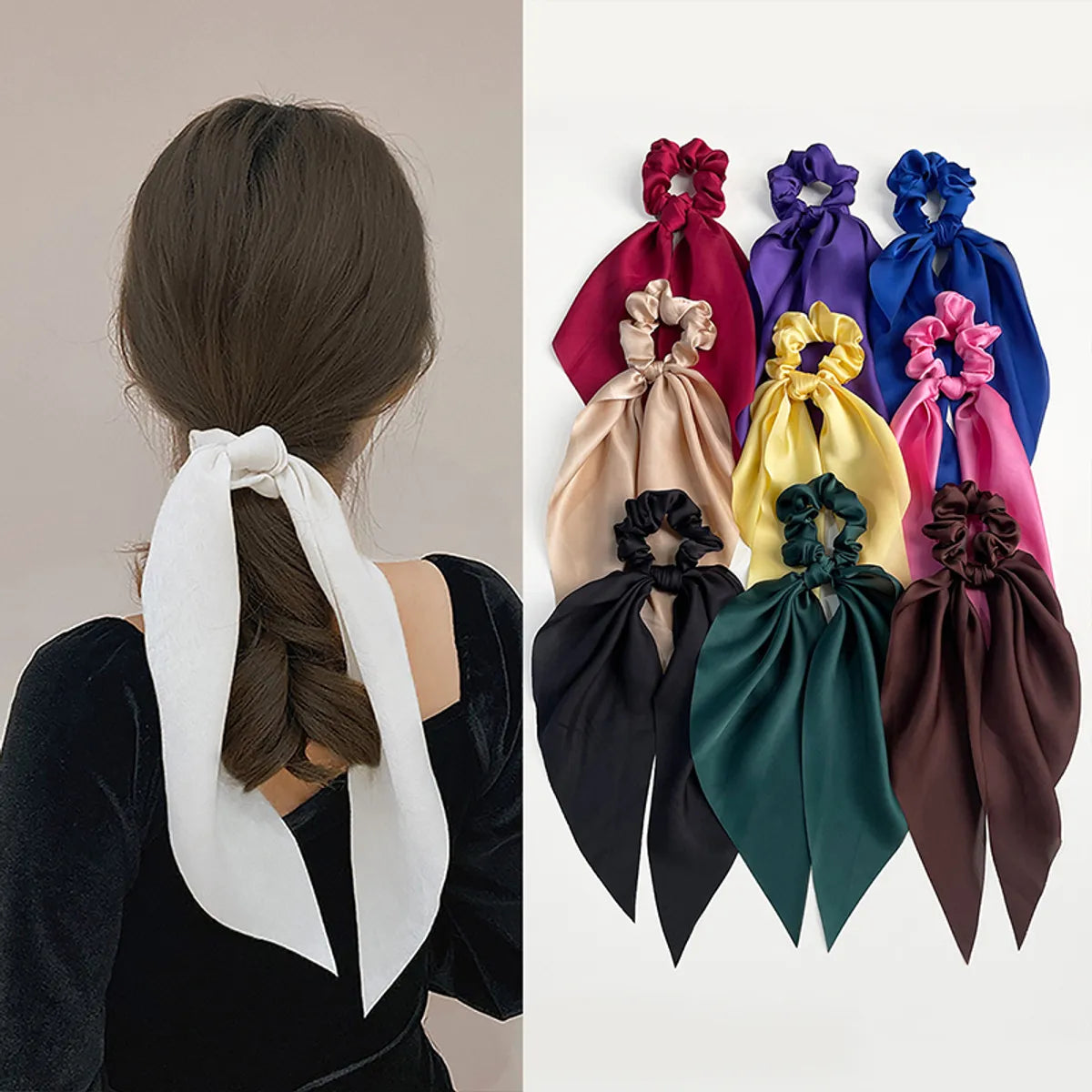 Women'S Elegant Simple Style Solid Color Cloth Hair Tie