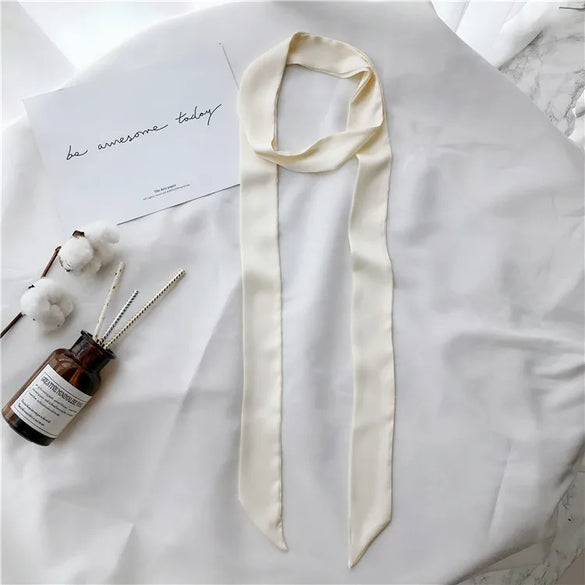 Women'S Elegant Simple Style Solid Color Polyester Silk Scarf