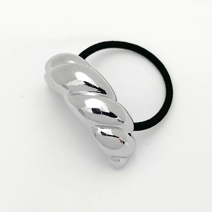 Women'S Elegant Simple Style Twist Alloy Elastic Band Hair Tie