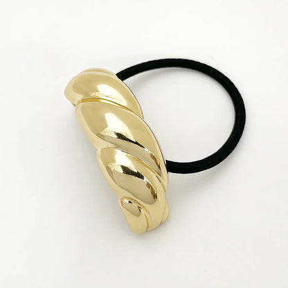 Women'S Elegant Simple Style Twist Alloy Elastic Band Hair Tie