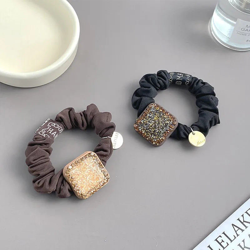 Women'S Elegant Solid Color Alloy Cloth Hair Tie