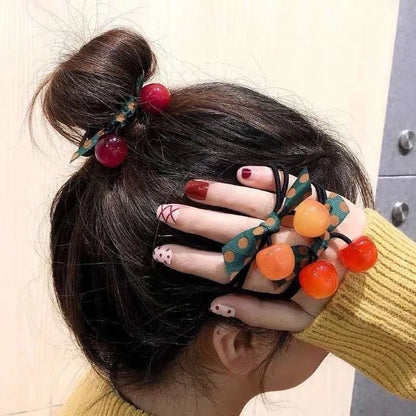 Women'S Elegant Sweet Artistic Fruit Arylic Hair Tie