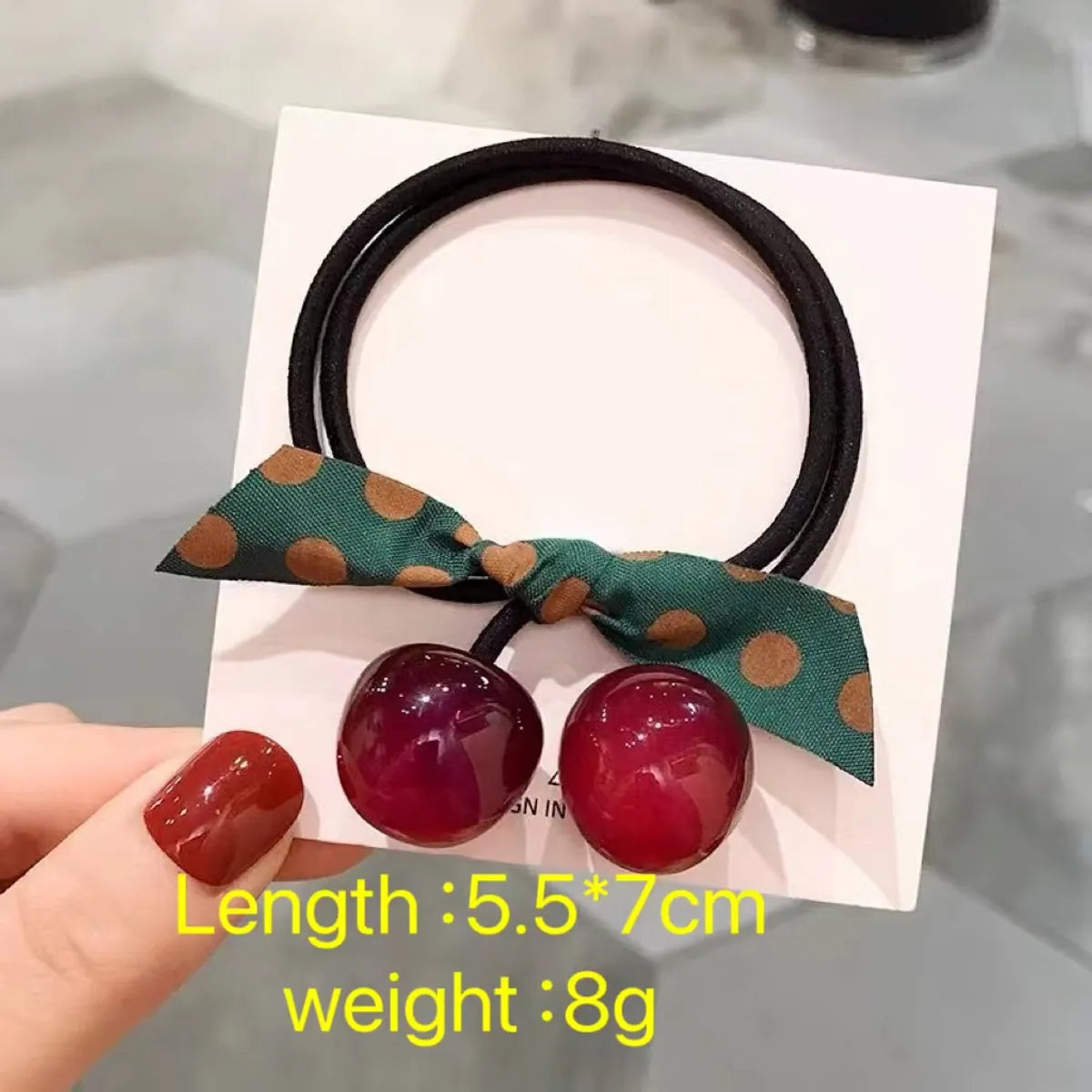 Women'S Elegant Sweet Artistic Fruit Arylic Hair Tie