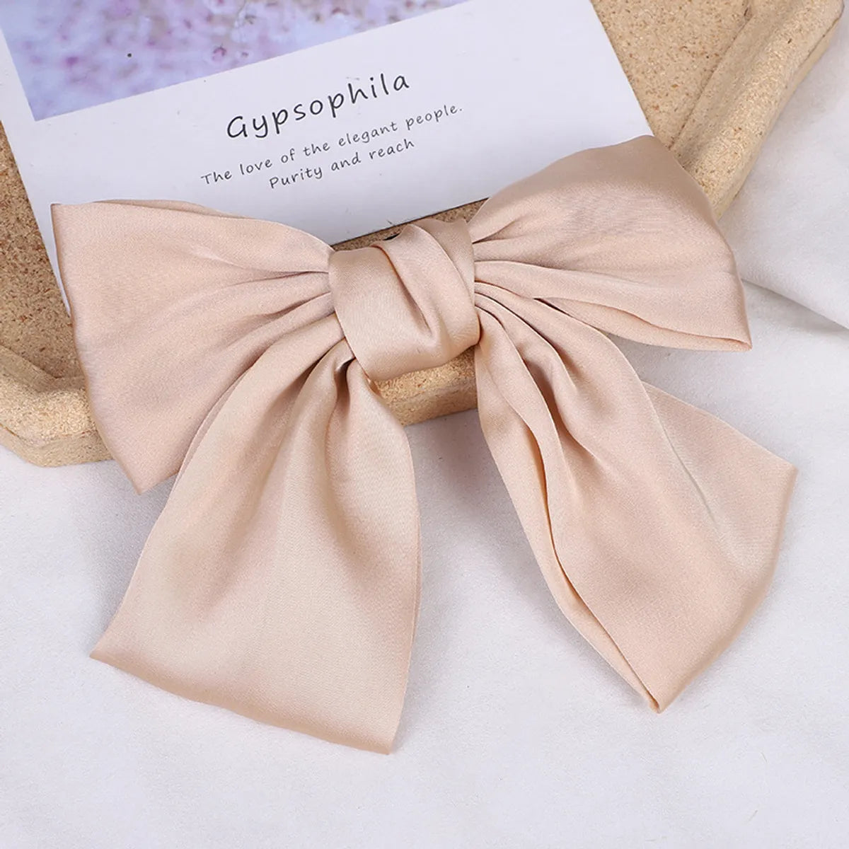 Women'S Elegant Sweet Bow Knot Cloth Hair Clip