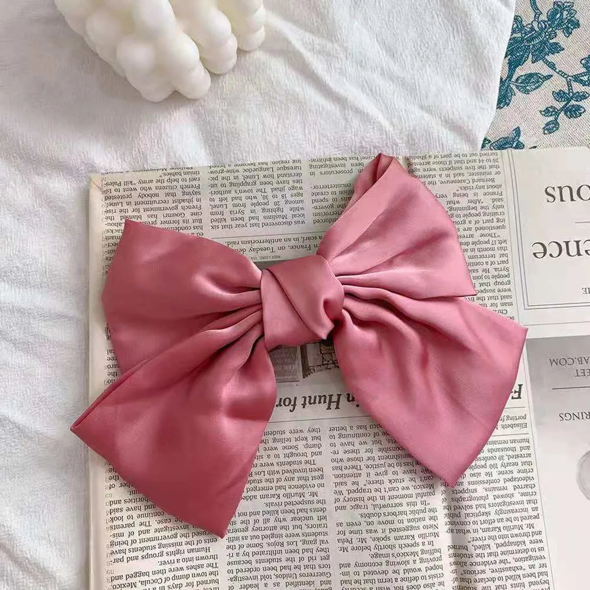 Women'S Elegant Sweet Bow Knot Cloth Hair Clip