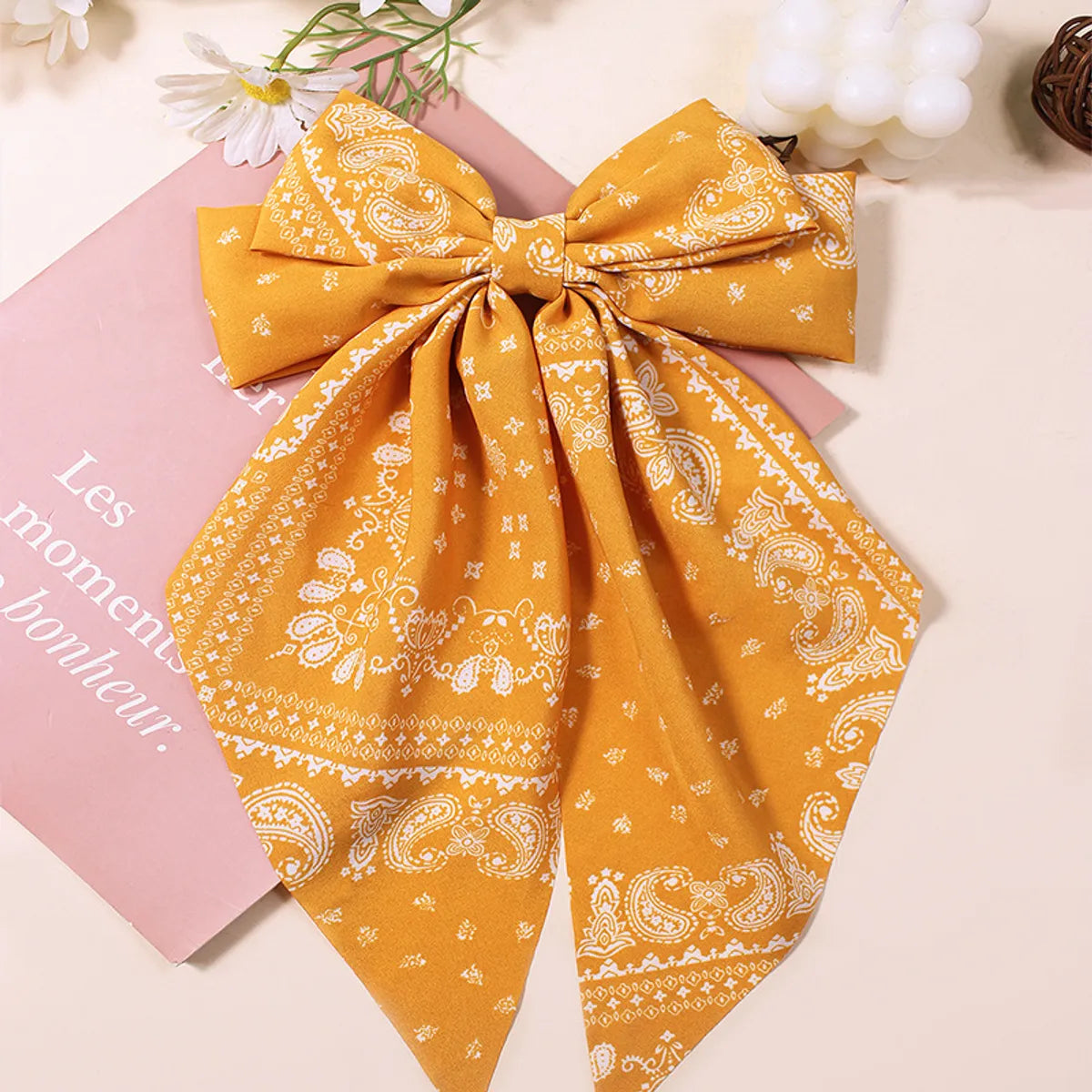 Women'S Elegant Sweet Bow Knot Cloth Hair Clip