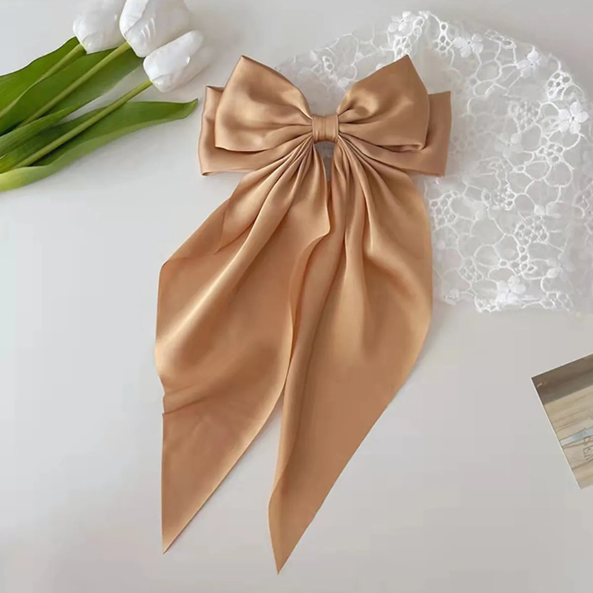 Women'S Elegant Sweet Bow Knot Cloth Hair Clip