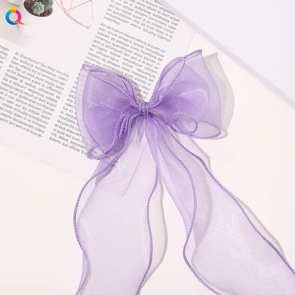 Women'S Elegant Sweet Bow Knot Gauze Iron Hair Clip