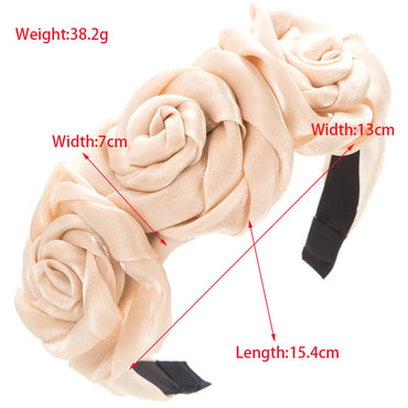 Women'S Elegant Sweet Flower Alloy Cloth Hair Band