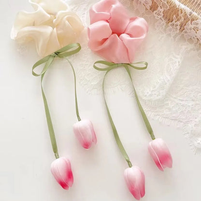 Women'S Elegant Sweet Flower Gauze Hair Tie