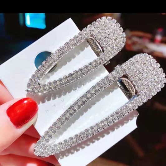 Women'S Elegant Sweet Geometric Alloy Rhinestone Plating Hair Clip