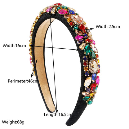 Women'S Elegant Vacation Geometric Alloy Glass Hair Band