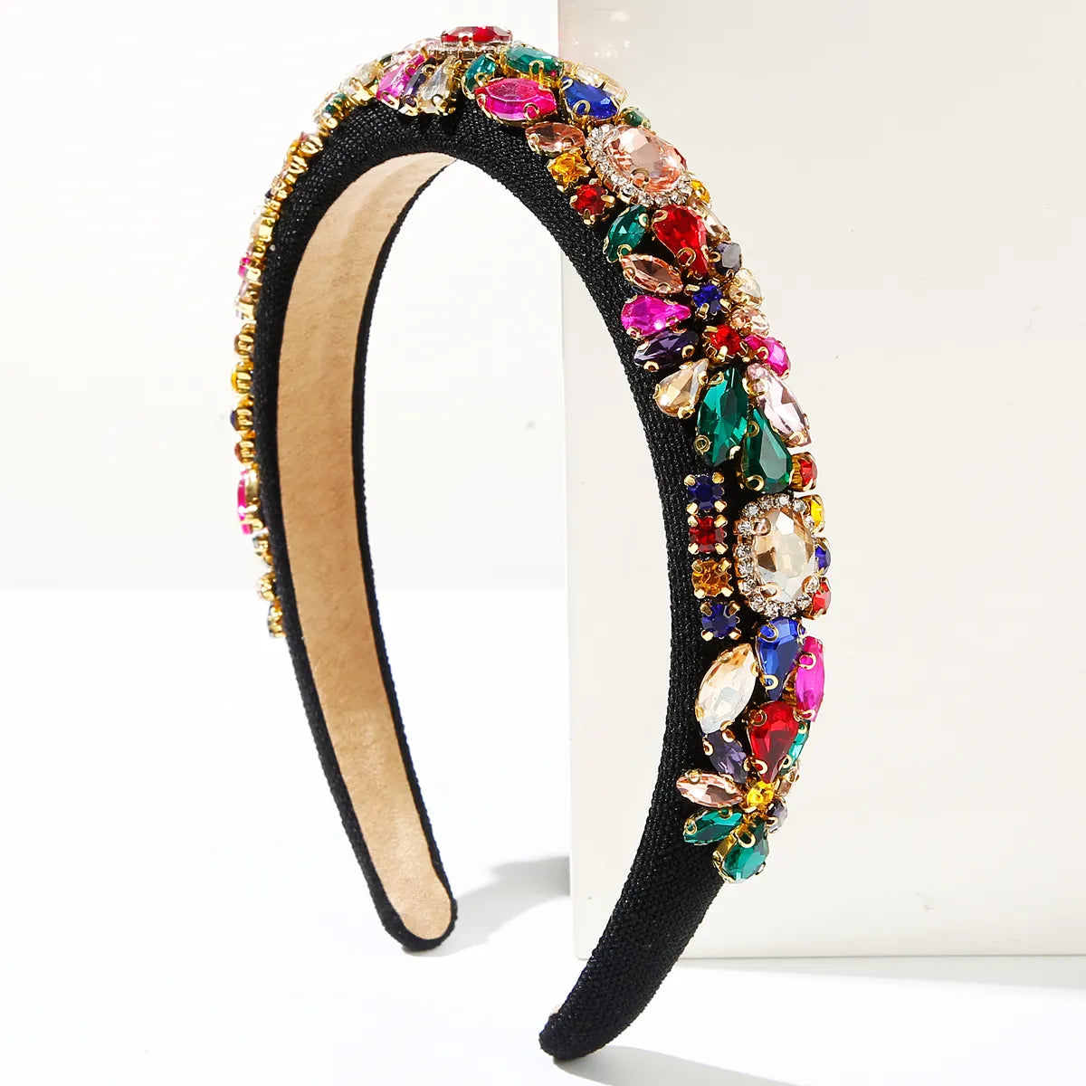 Women'S Elegant Vacation Geometric Alloy Glass Hair Band