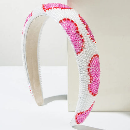 Women'S Elegant Vacation Heart Shape Alloy Seed Bead Hair Band