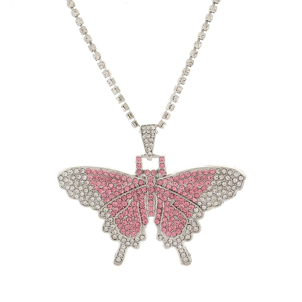 Women'S Exaggerated Butterfly Alloy Rhinestones Necklace Inlay