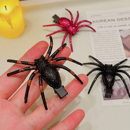 Women'S Exaggerated Spider Mixed Materials Hair Clip