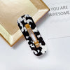 Women'S Fashion Geometric Water Droplets Leopard Resin Cellulose Acetate Sheet Headwear Hair Clip