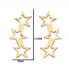 Fashion Korean Style Geometric Star 304 Stainless Steel No Inlaid 18K Gold Plated Ear Studs