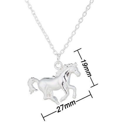 Wholesale Fashion Korean Style  Horse Copper Plating Gold Plated Silver Plated Pendant Necklace