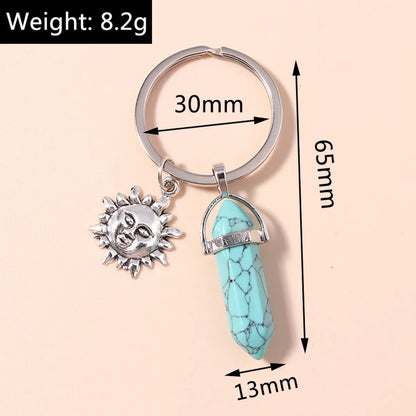 Women'S Fashion Moon Alloy Keychain Plating Crystal Key Chains